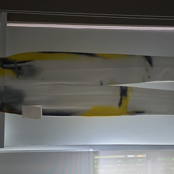 BNWT !! Alexander McQueen Mushroom Spores Yellow B & W Spray Paint Pant sz IT 40 - Picture 11 of 15